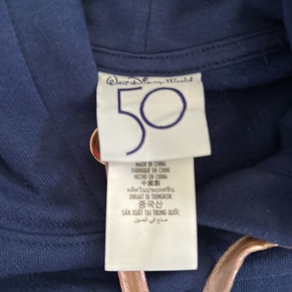 Walt Disney World Blue Cropped Hoodie Sweatshirt, size medium - Picture 4 of 8